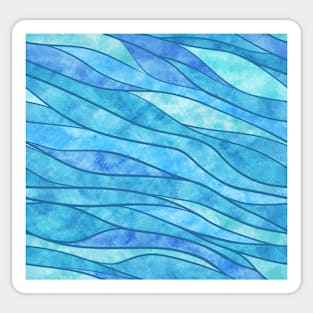 Blue Waves Ocean Abstract Sticker